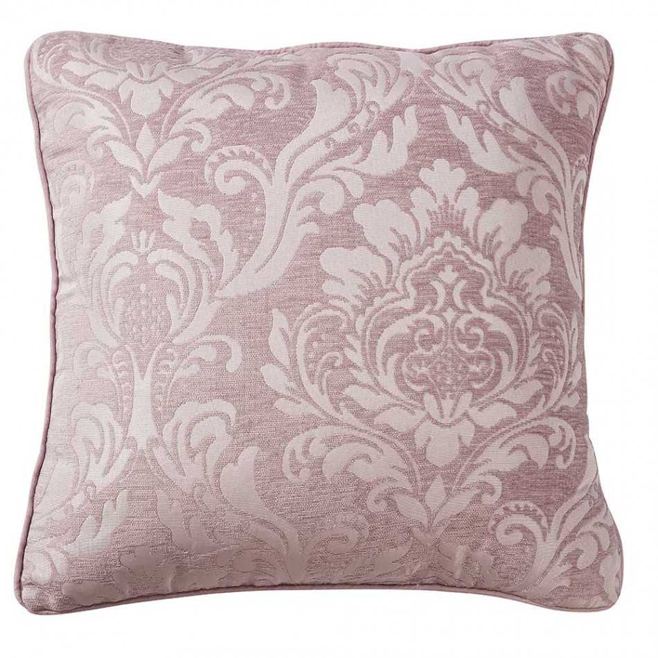 Almofada jacquard chenilla Ornamental malva 45x45 almofadas-quadradas-estampadas