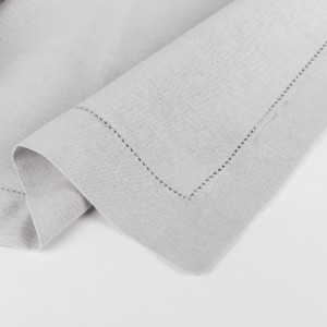 Toalha de mesa algodão orgânico cinza 2