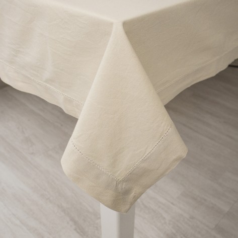 Toalha de mesa algodão orgânico bege