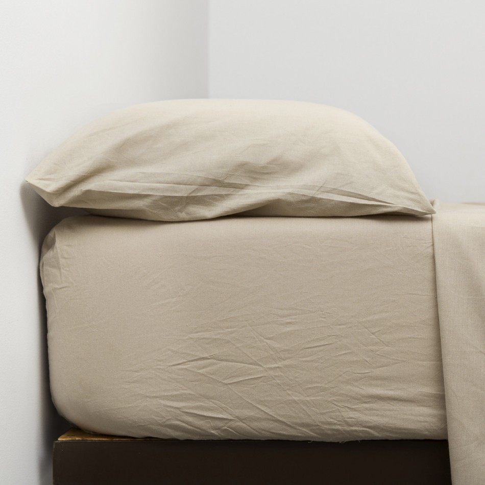 Jogo de lençóis algodão orgânico oliva