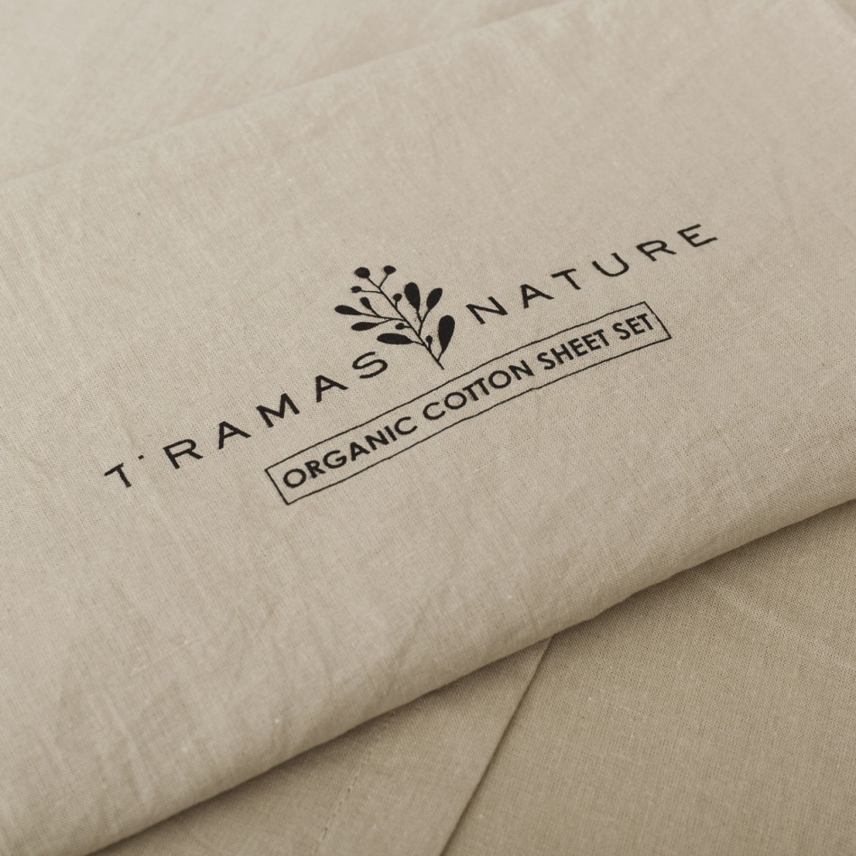 Jogo de lençóis algodão orgânico oliva