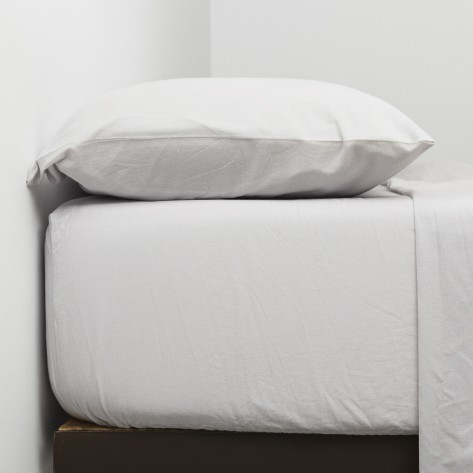 Jogo de lençóis algodão orgânico cinza cama-90