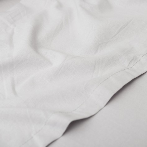 Jogo de lençóis algodão orgânico cinza cama-90
