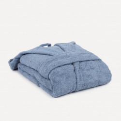 Roupão de banho com capuz azul indigo 450gr Unisex