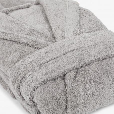 Roupão de banho com capuz cinza 450gr Unisex