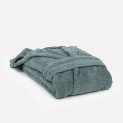 Roupão de banho com capuz verde francês 450gr Unisex Roupão de banho com capuz verde francês 450gr Unisex