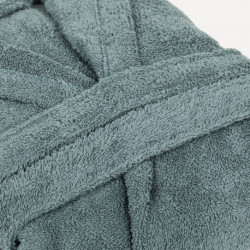 Roupão de banho com capuz verde francês 450gr Unisex Roupão de banho com capuz verde francês 450gr Unisex