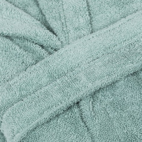 Roupão de banho com capuz verde tiffany 450gr Unisex roupoes-de-banho