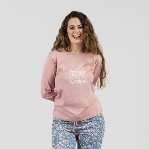 Pijama algodão Nadine rosa 2