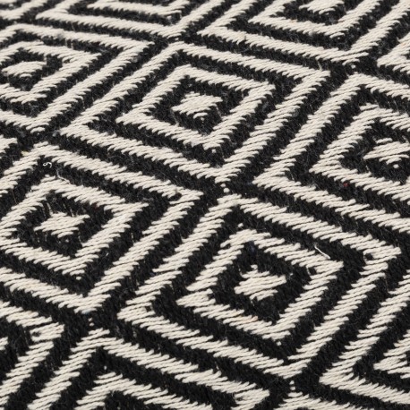 Almofada retangular algodão 30x50 Andres preto