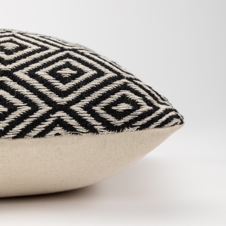 Almofada retangular algodão 30x50 Andres preto