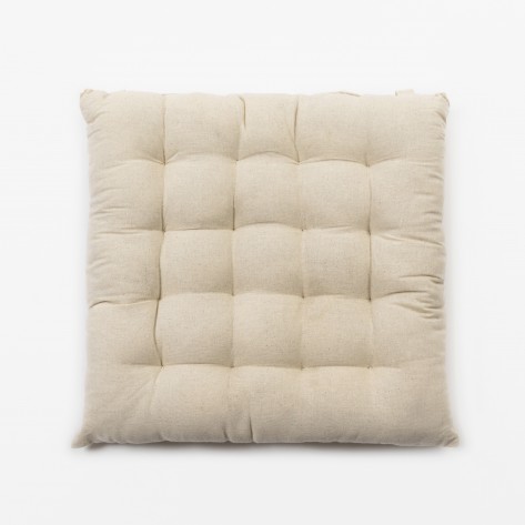 Almofada de cadeira algodão Tabita natural 40x40 almofadas-de-cadeira