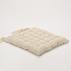 Almofada de cadeira algodão Corno natural 60x60 almofadas-de-cadeira