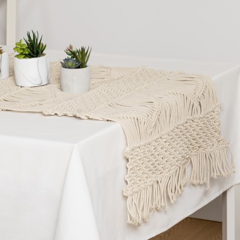 Caminho mesa algodão Calabria natural roupa-de-mesa