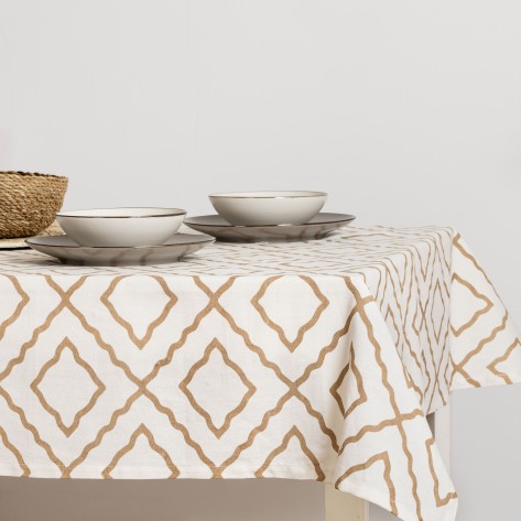 Toalha de mesa algodão Ascepio arena