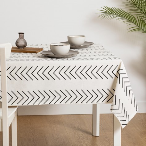 Toalha de mesa algodão Almunzar negro