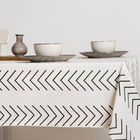 Toalha de mesa algodão Almunzar negro