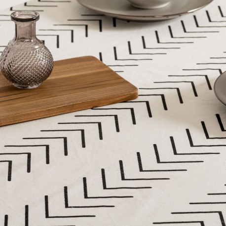 Toalha de mesa algodão Almunzar negro