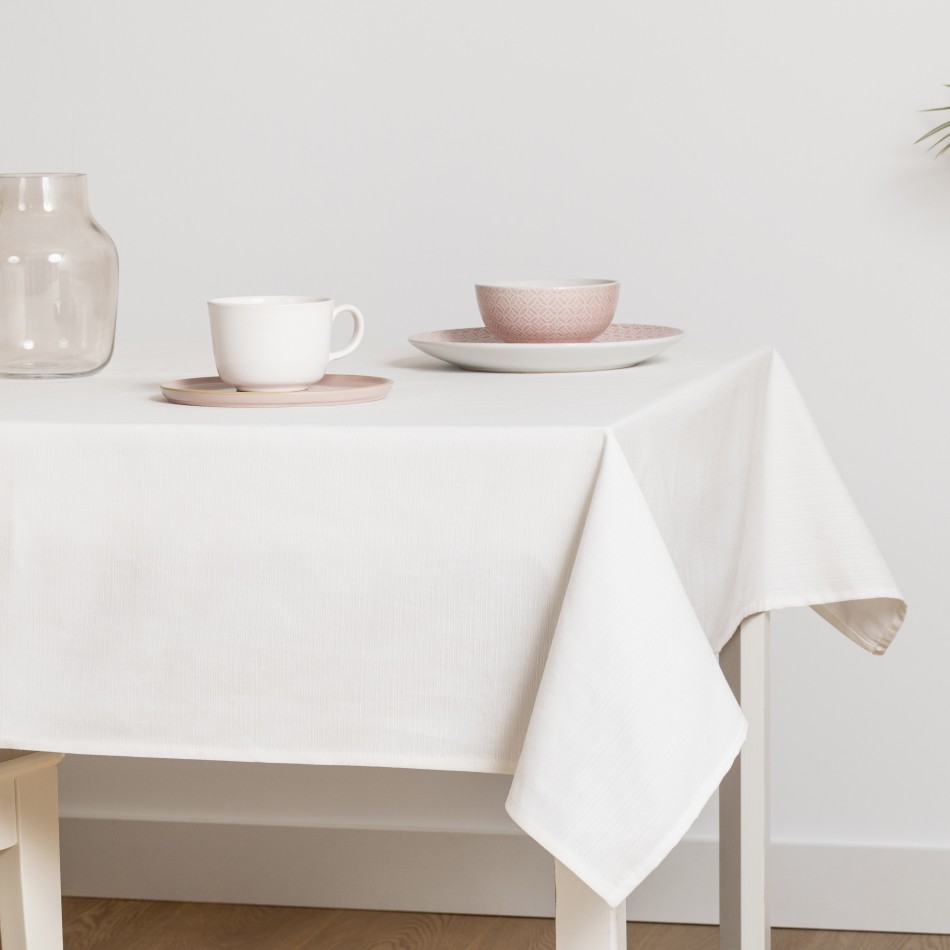 Toalha de mesa liso natural