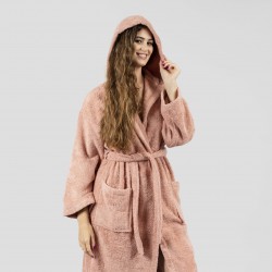 Roupão de banho com capuz coral 450gr Unisex