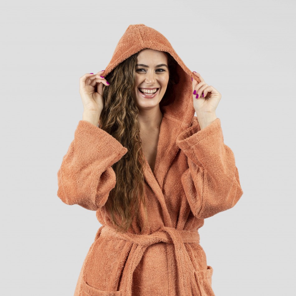 Roupão de banho com capuz mandarina 450gr Unisex
