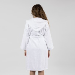 Roupão de banho com capuz branco 450gr Unisex