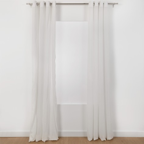 Cortina transparente algodão branco cortinas-transparentes
