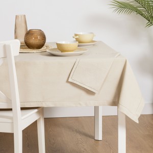 Toalha de mesa algodão orgânico arena
