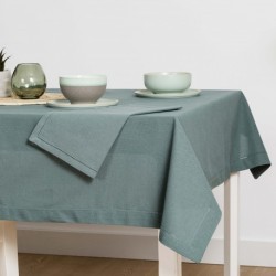 Toalha de mesa algodão orgânico verde menta