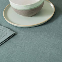 Toalha de mesa algodão orgânico verde menta roupa-de-mesa