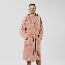 Roupão de banho com capuz coral 450gr Unisex