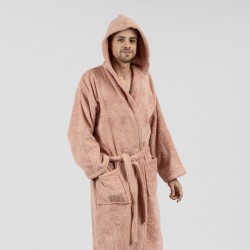 Roupão de banho com capuz coral 450gr Unisex