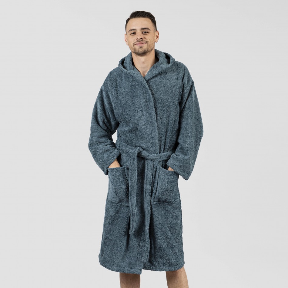 Roupão de banho com capuza verde menta 450gr Unisex