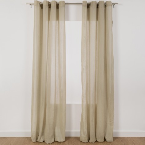 Cortina transparente algodão oliva cortinas-transparentes