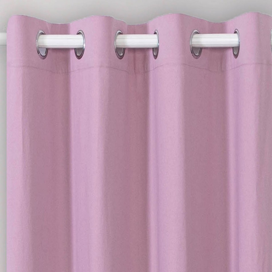 Cortina Lina rosa palo semi-translucidas