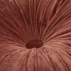 Almofada veludo Flor algodão cor telha 45x45