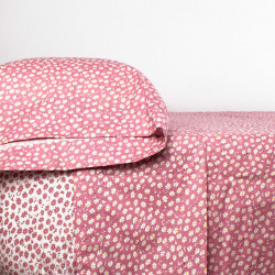 Jogo de lençóis Margarita grená cama-90