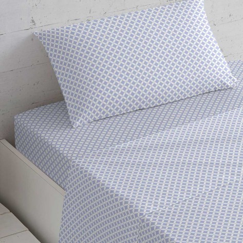 Jogo de lençóis Ohio azul indigo cama-90