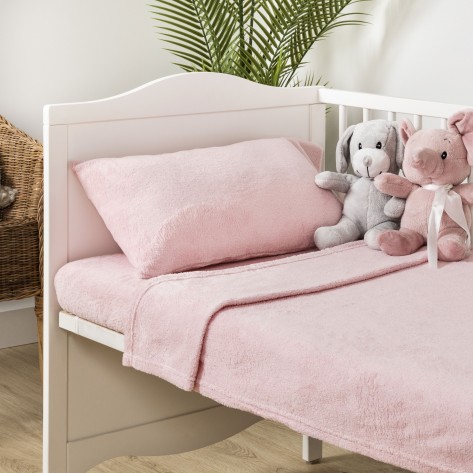 Jogo de lençóis veludo rosa cama bebé jogos-de-lencois-minicunha
