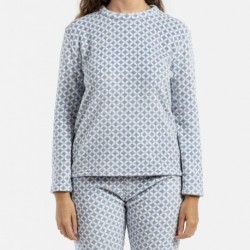 Pijama coral Ohio azul indigo pijama-inverno-mulher