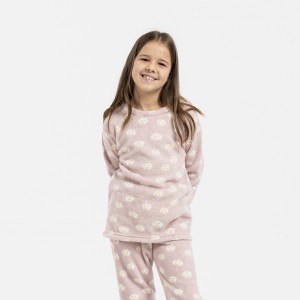 Pijama coral criança Lucero malva rosa