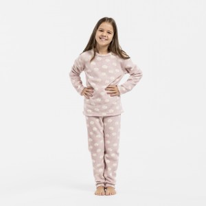 Pijama coral criança Lucero malva rosa 2