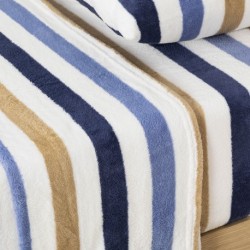 Jogo de lençóis veludo Oriol azul cama-90