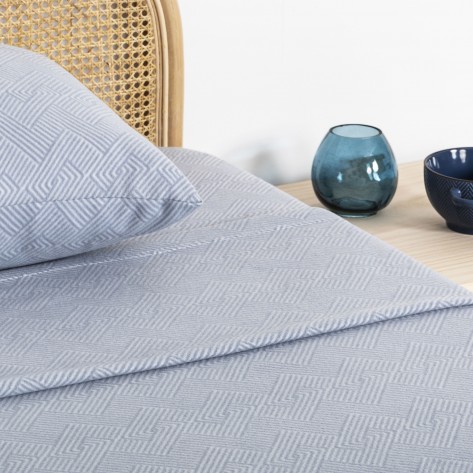 Jogo de lençóis térmicos Oscar azul indigo Jogo de lençóis térmicos Oscar azul indigo