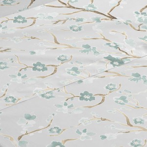 Jogo de lençóis algodão Samanta verde tiffany 2