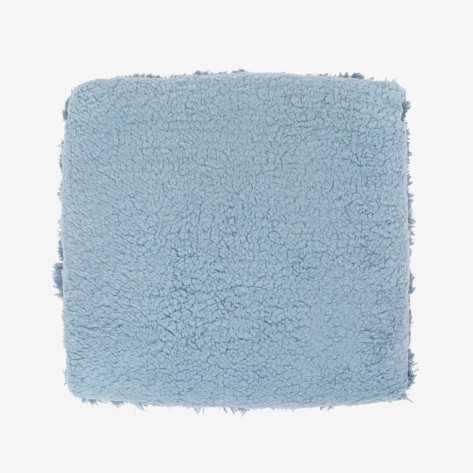 Almofada pelo sherpa azul indigo 45x45 almofadas-quadradas-lisas