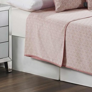 Colcha fina jacquard chenilla Sol malva 2