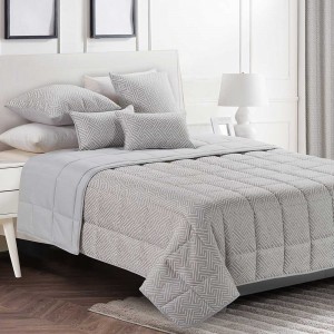 Colcha jacquard chenilla Elvira cinza - 120gr