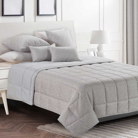 Colcha jacquard chenilla Elvira cinza - 120gr Colcha jacquard chenilla Elvira cinza - 120gr