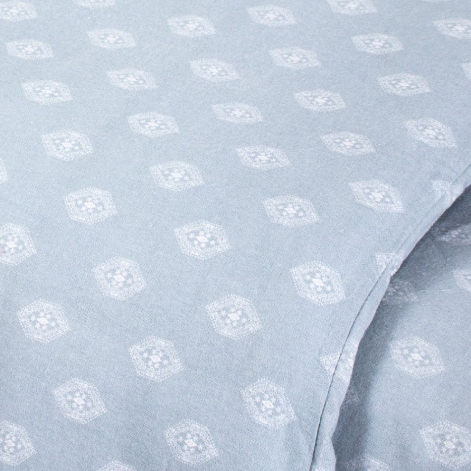 Capa de edredão flanela Boga verde tiffany